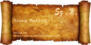 Szorg Matild névjegykártya